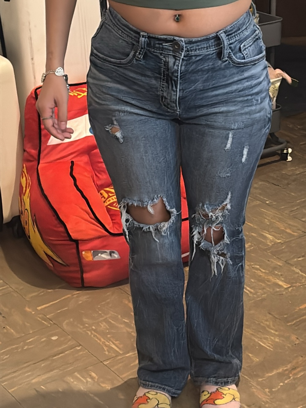 BKE Distressed Dark Blue Kids' Jeans with Rips
